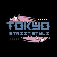 tokyo Japan y2k streetwear t-shirt leuze typografie stijl logo vector icoon ontwerp illustratie. poster, banier, kleding, leuze shirt, sticker, insigne, embleem