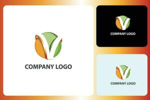 v brief logo ontwerpsjabloon vector