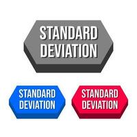 standaard- afwijking bedrijf icoon etiket insigne ontwerp vector