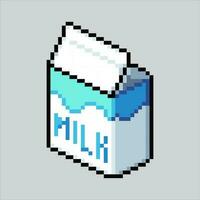 pixel kunst illustratie melk. korrelig heerlijk melk. vers melk drinken icoon korrelig voor de pixel kunst spel en icoon voor website en video spel. oud school- retro. vector