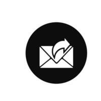 bericht icoon. e-mail of nieuws illustraties - vector, teken en symbool. zwart glyph icoon. vector