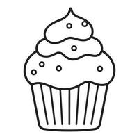 tussendoortje muffin icoon gemakkelijk taart voedsel vector
