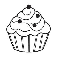 tussendoortje muffin icoon gemakkelijk taart voedsel vector