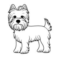 affenpinscher, hand- getrokken tekenfilm karakter, hond icoon. vector