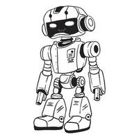 robot schets 05 ,Goed voor kleur boeken, afdrukken, stickers, ontwerp bronnen, logo en meer. vector