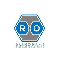 ro creatief minimalistische veelhoek brief logo. ro uniek modern vlak abstract vector brief logo ontwerp.