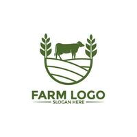 boerderij dier logo ontwerp vector, gemakkelijk vee of boerderij logo sjabloon vector