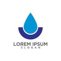 blauw water laten vallen logo ontwerp sjabloon illustratie. vector