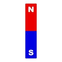 bar magneet icoon. n-pool en s-paal magneten. vector. vector