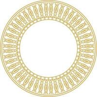 vector gouden ronde Egyptische grens. cirkel ornament van oude Afrika. patroon van lotus bloemen en zon