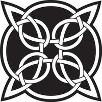 vector zwart monochroom keltisch knoop. ornament van oude Europese volkeren. de teken en symbool van de Iers, Schotten, Britten, franken