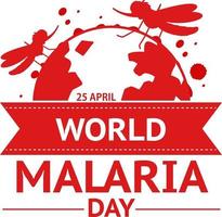 wereld malaria dag logo of banner concept vector