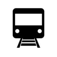 trein en het spoor silhouet icoon. spoorweg bedrijf. vector. vector