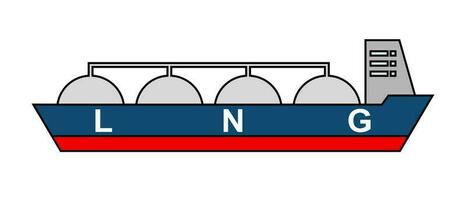 lng tanker icoon. vloeibaar gemaakt natuurlijk gas- tankwagen. lng vervoerder. vector. vector