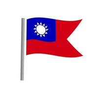 fladderend Taiwanees vlag met pool. vector. vector