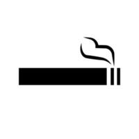 sigaret en rook silhouet icoon. roken. vector. vector