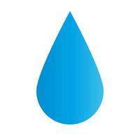 blauw water laten vallen icoon met verloop. vector. vector