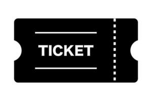 ticket silhouet icoon. coupon en bon. vector. vector