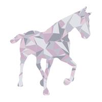 Ontwerp met laag poly paard vector