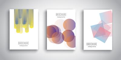 Brochure-sjablonen met abstracte ontwerpen vector