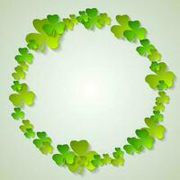 st. patricks dag groen klavers ring abstract achtergrond vector