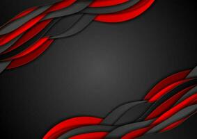 rood en zwart abstract golvend zakelijke achtergrond vector