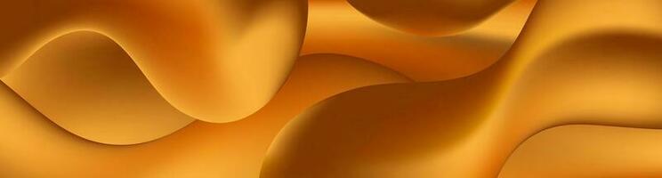 abstract bronzen gouden golvend vormen futuristische banier vector