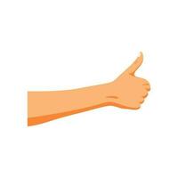 vector illustratie van een gebaar tonen een duimen omhoog teken Leuk vinden