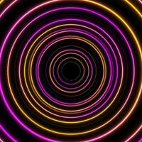 oranje en Purper neon cirkels abstract futuristische achtergrond vector