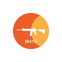 m416 wapen icoon vector