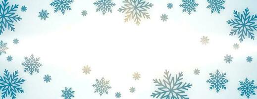 winter seizoen achtergrond, sneeuwvlokken Aan blauw achtergrond vector