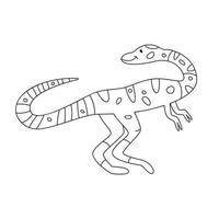 hand- getrokken lineair vector illustratie van coelophysis dinosaurus