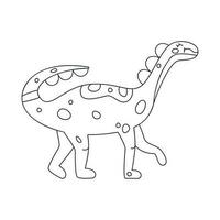 hand- getrokken lineair vector illustratie van shunosaurus