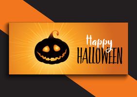 Halloween-bannerontwerp met leuke pompoen vector