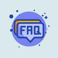 FAQ vlak illustratie. vraag tekens vector illustratie.