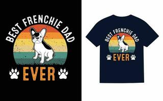 Frans bulldog typografie t-shirt ontwerp vector