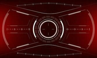 hud sci-fi koppel scherm rood Gevaar visie ontwerp virtueel realiteit futuristische technologie Scherm vector