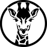 giraffe - minimalistische en vlak logo - vector illustratie