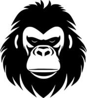 gorilla, minimalistische en gemakkelijk silhouet - vector illustratie