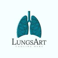 long logo met kunst ontwerp, gezondheidszorg en medisch icoon -vector vector