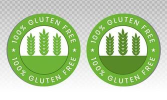 geen-gluten icoon of gluten vrij voedsel etiket voor sticker of postzegel uw Product . vector