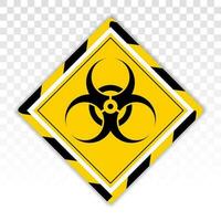 biohazard of biologisch risico waarschuwing teken of symbool vlak vector icoon voor apps en websites