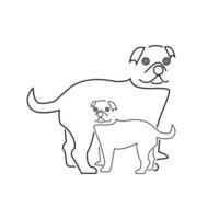 huisdier zorg pictogrammen, schattig hond dier concepten vector