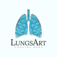 long logo met kunst ontwerp, gezondheidszorg en medisch icoon -vector vector