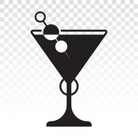 martini cocktail vlak icoon voor apps en website vector