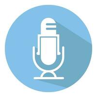 retro microfoon spreker of audio mic vector vlak pictogrammen voor apps of websites.