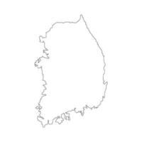 zuiden Korea kaart icoon vector