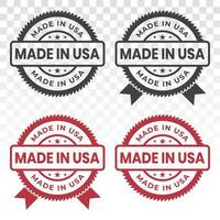 gemaakt in Verenigde Staten van Amerika insigne vlak icoon voor industrieel Product postzegel vector