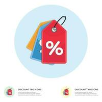 korting aanbod label icoon. boodschappen doen coupon percentage symbool. vector