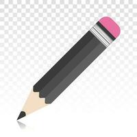 potlood vlak vector kleur icoon voor apps of websites